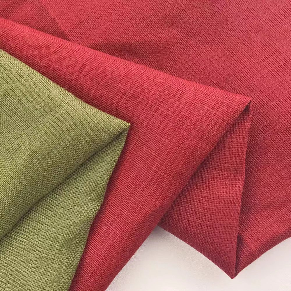 Wholesale price woven solid color eco-friendly 250GSM 100% linen fabric for clothing