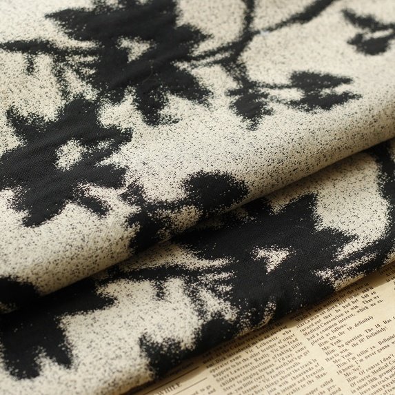 New ink and sand style jacquard fabric crisp and slightly wrinkled women's autumn and winter fashion fabric