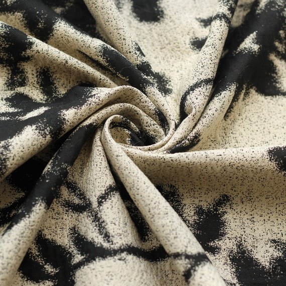 New ink and sand style jacquard fabric crisp and slightly wrinkled women's autumn and winter fashion fabric