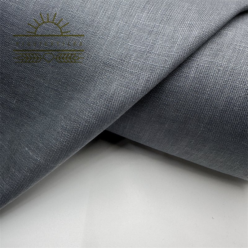RIGU Textiles Breathable 100% Pure Flax Linen print Woven Plain Linen Fabric for Clothing