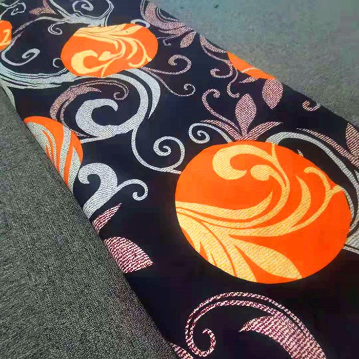 Cheap price African wax cloth design style polyester disperse printed bed linen garment fabric in the Indonesian market 85gsm