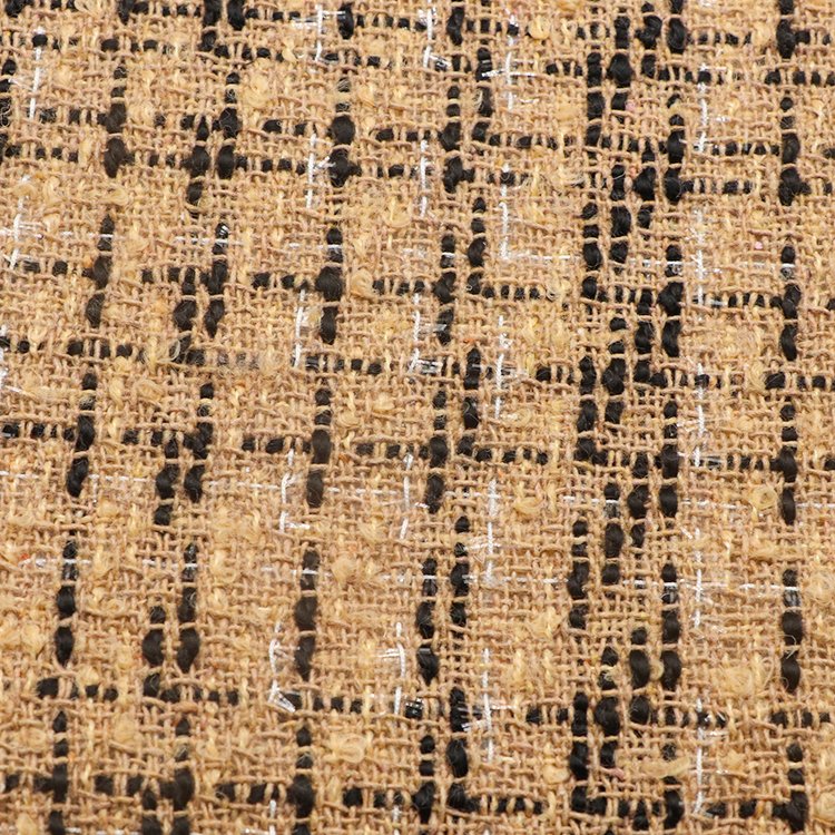 Plaid design 340gsm medium weight 100%polyester woven tweed fabrics for women clothing