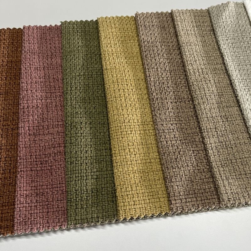 china manufacturer wholesale home deco sofa fabric faux linen sofa fabric for home textiles