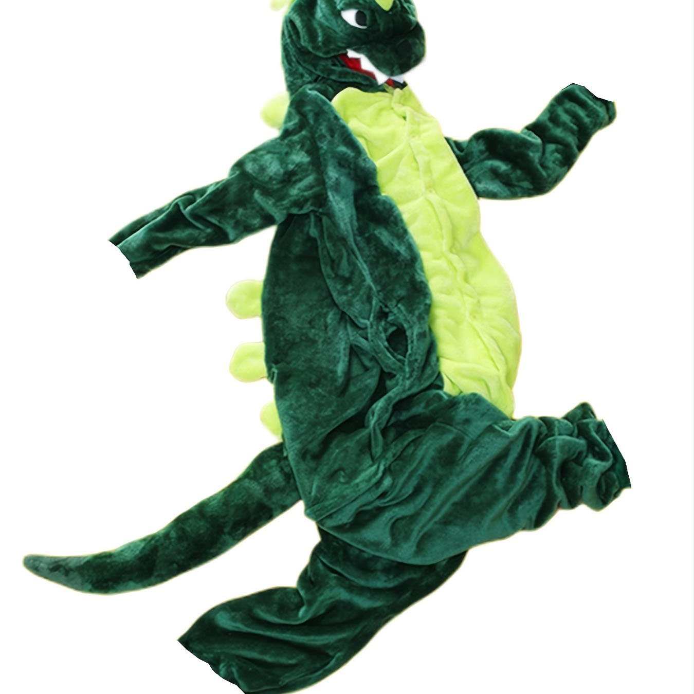 Men's Breathable Fleece Dinosaur Pajamas Light Cotton and Silk Printed Cartoon Velour Knitted Fabric for Adults