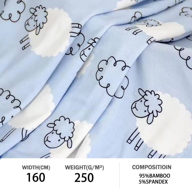 Wholesale 100% Bamboo Viscose Fabric bamboo shirt fabric custom printing bamboo spandex stretch fabric for pyjamas