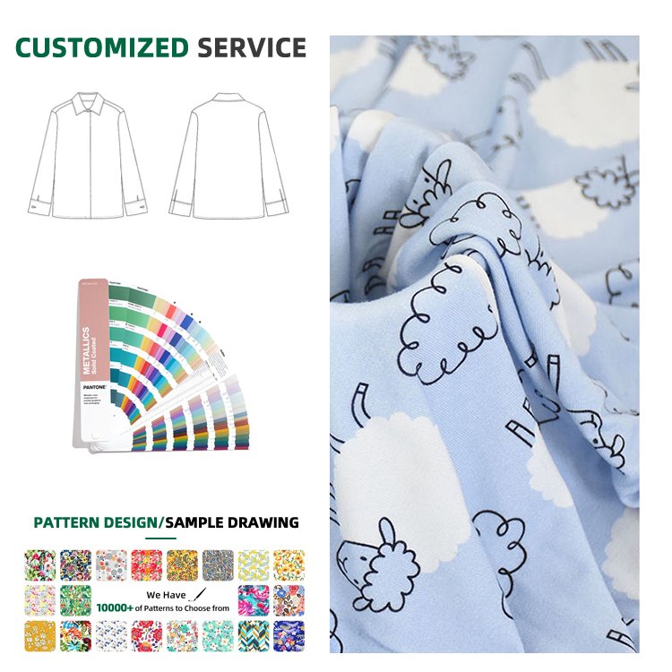 Wholesale 100% Bamboo Viscose Fabric bamboo shirt fabric custom printing bamboo spandex stretch fabric for pyjamas
