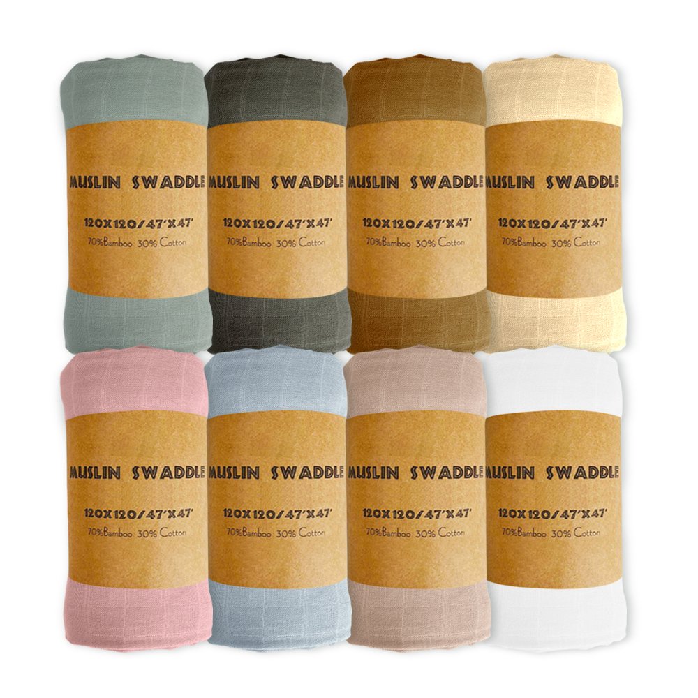 super wholesale custom fluffy bamboo cotton newborn baby swaddle blanket soft wrap blanket muslin swaddle blanket 47 x 47