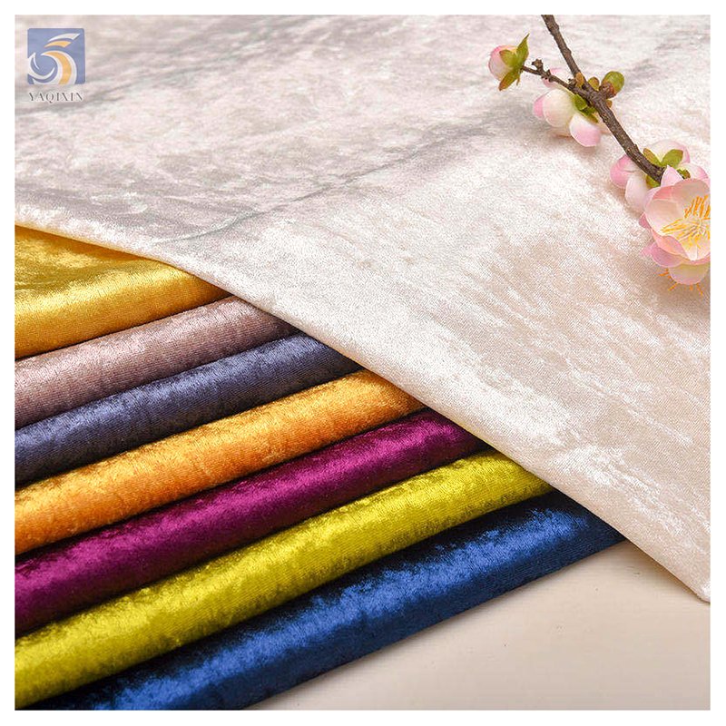 270gsm 95 Polyester 5 Spandex Stretch Knitted Velvet Fabric Pillow Sofa Shiny Diamond Velvet Fabric for Garment