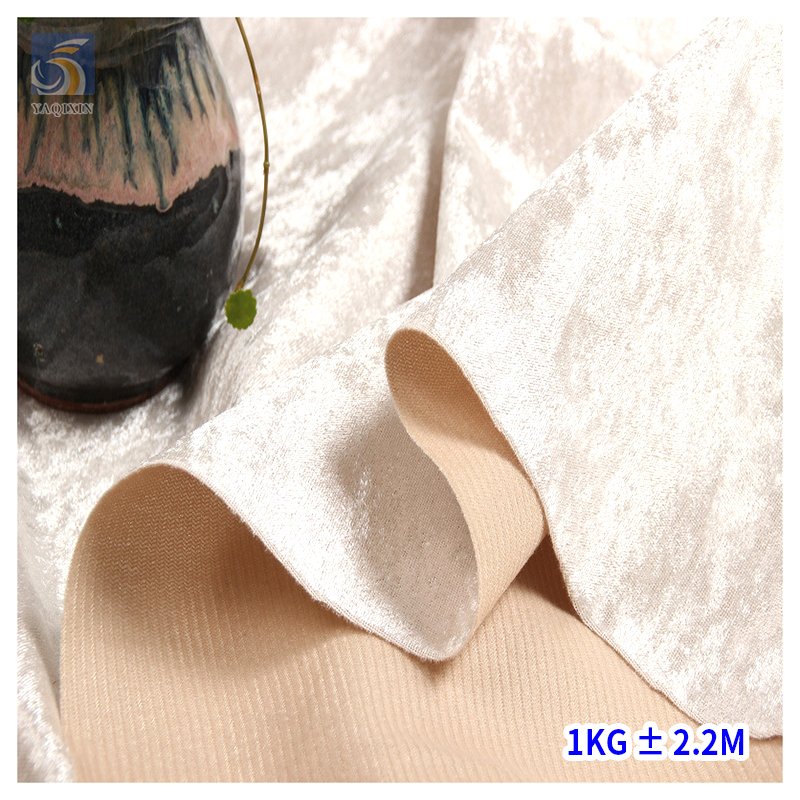 270gsm 95 Polyester 5 Spandex Stretch Knitted Velvet Fabric Pillow Sofa Shiny Diamond Velvet Fabric for Garment