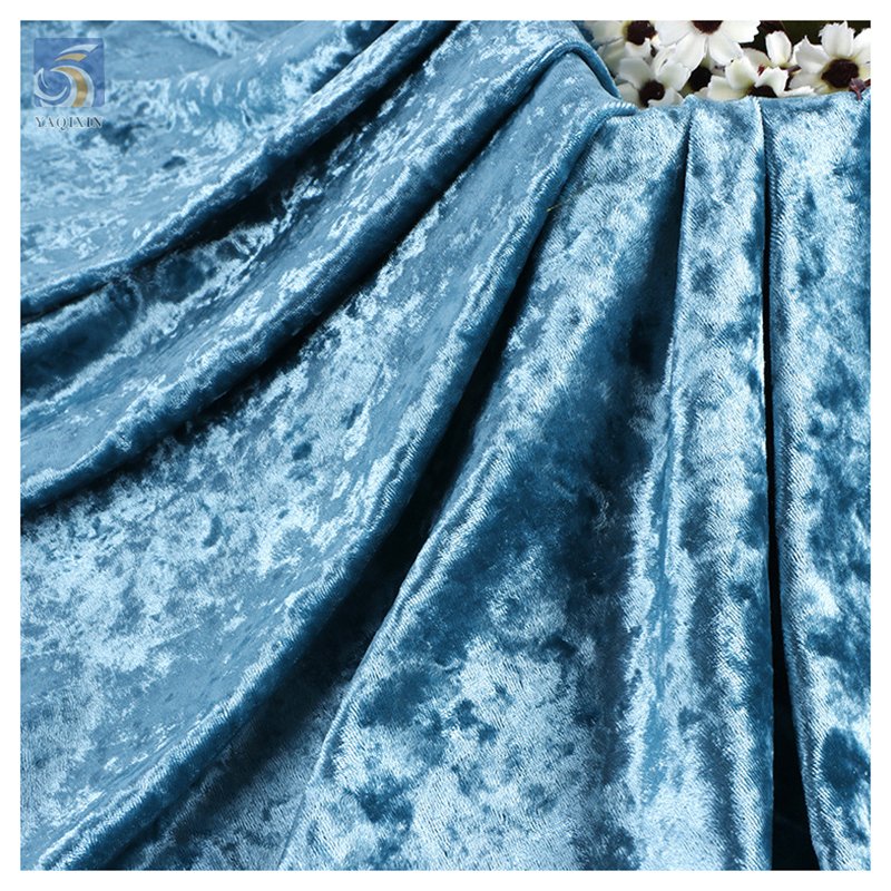 270gsm 95 Polyester 5 Spandex Stretch Knitted Velvet Fabric Pillow Sofa Shiny Diamond Velvet Fabric for Garment