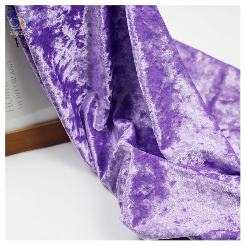 270gsm 95 Polyester 5 Spandex Stretch Knitted Velvet Fabric Pillow Sofa Shiny Diamond Velvet Fabric for Garment