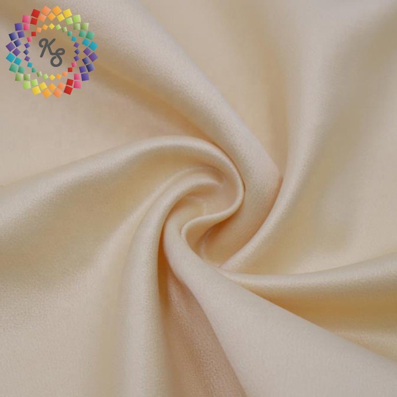 Soft 89% Polyester 11% Spandex Twill Stretch Crinkle Satin Fabric Textile