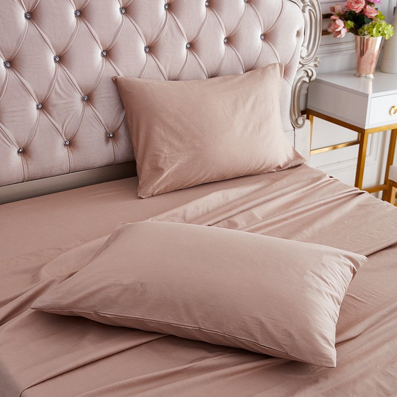 4PCS Drap Coton Fitted Bedsheet Sheets 100% Cotton Bedding Set Bed Spread Bedspread for Hotel