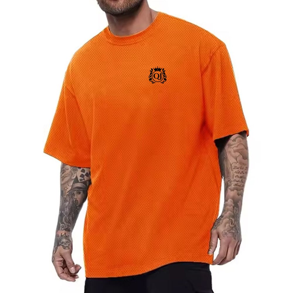 Men's Regular Fit Crew-neck Bamboo Fitted T-shirt - Breathable Soft Fabric With Printed Logos And Private Tags