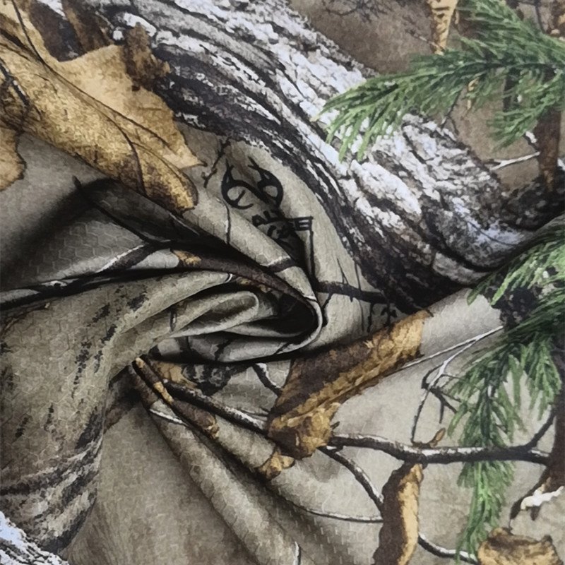 Real tree camouflage interlock fabric 100% polyester camouflage printed fabric waterproof print polyester fabric for uniforms