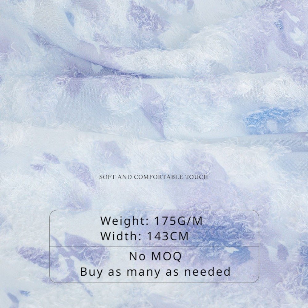Polyester Tassel Butterfly Mesh Gauze Fabric Ink Painting Print Chinese Hanfu Embroidery Spandex Mesh fabric