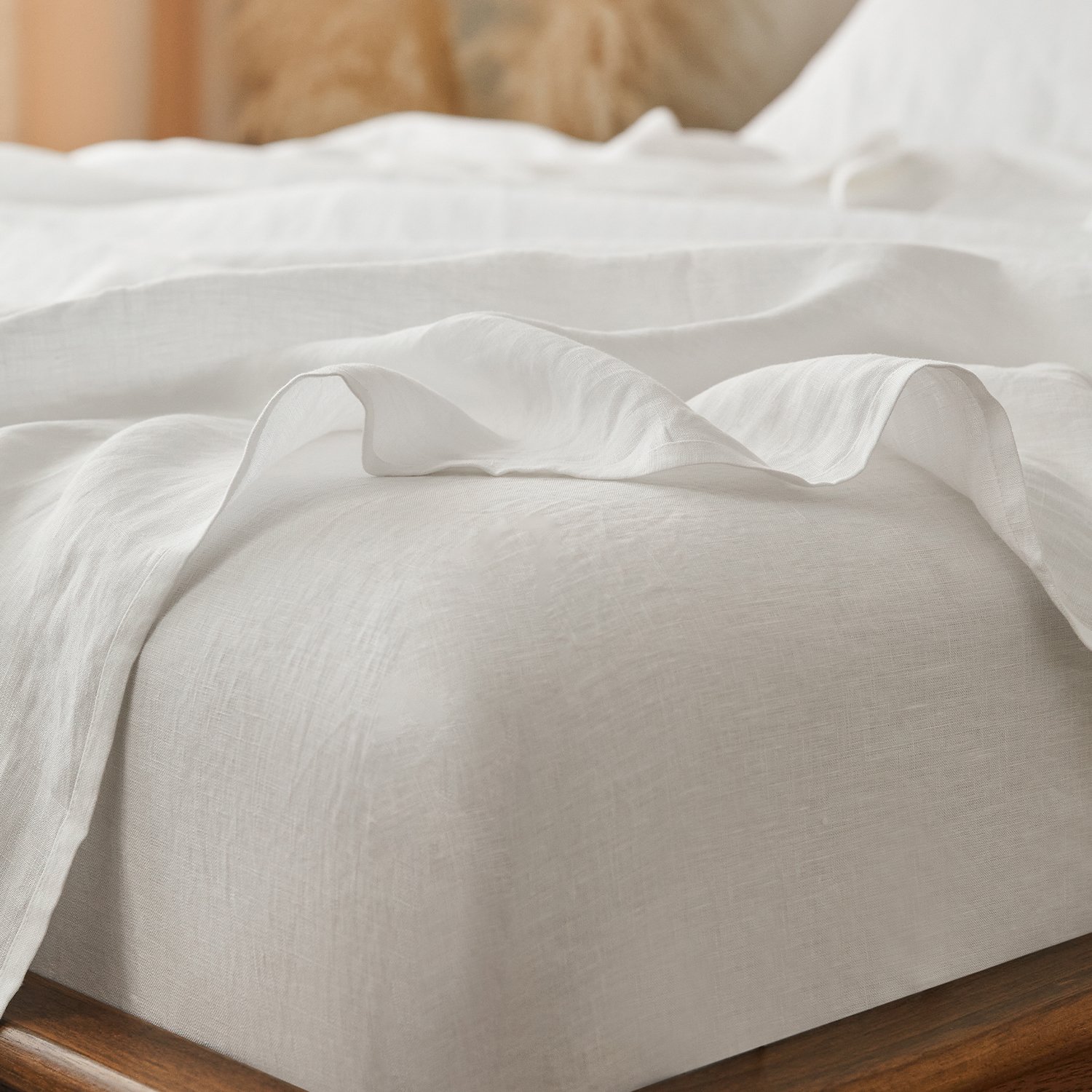 High Quality wholesaler soft luxury hotel white bed 100% linen flax duvet cover set linen quilt cover set