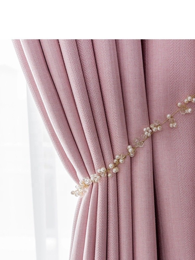 2024 Luxury Linen Blackout Window Curtains fabric for Living Room Premium Drapes Fabric