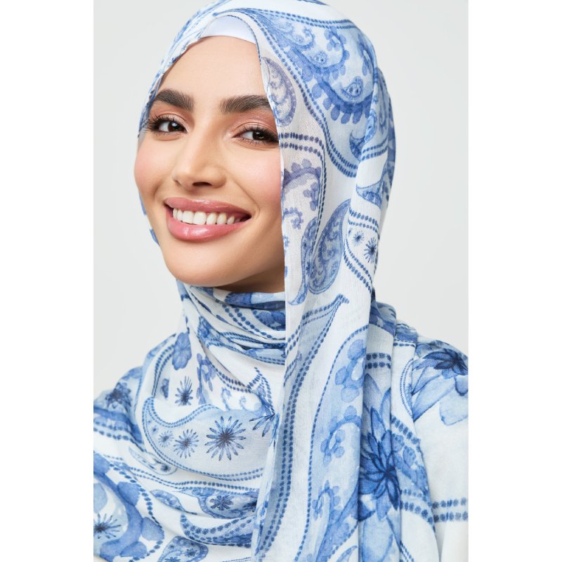 FRC Newest Fabric Modal Print Breathable Modal Hijab Tudung Scarf Bamboo Fiber Cotton Modal Printed Hijab Scarf For Muslim Women