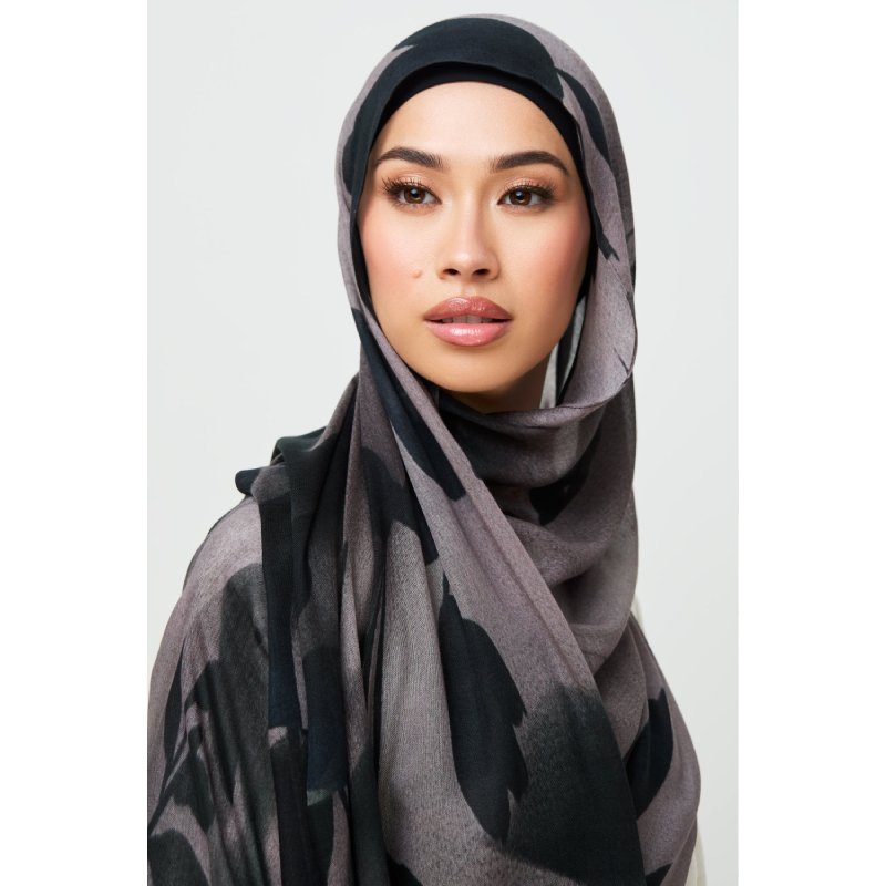 FRC Newest Fabric Modal Print Breathable Modal Hijab Tudung Scarf Bamboo Fiber Cotton Modal Printed Hijab Scarf For Muslim Women