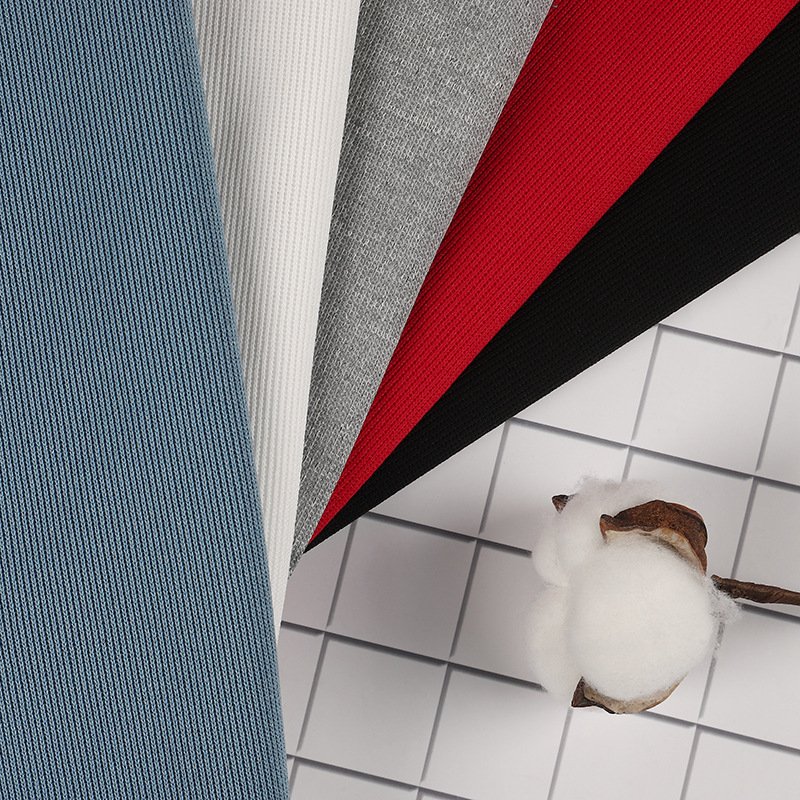 270g French ribbed knitted cotton-like breathable and sweat absorbent 100% polyester fabric for sweatshirts and trousers