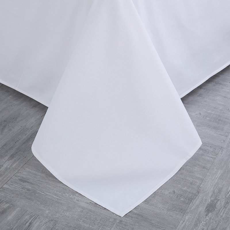 White Satin Comforter 100% Cotton Commercial Bed Linen for Hotel 300TC Bedding Set Soft Bedding Sets