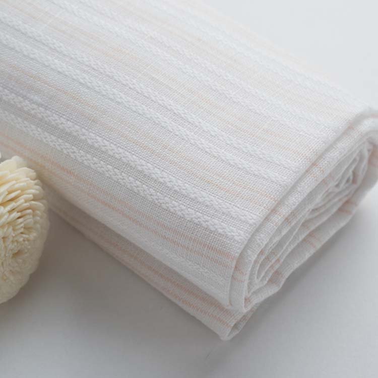 Fabric supplier promotional high quality custom yarn dyed linen viscose womens shirt wholesale fabric dress fabrics for clothing