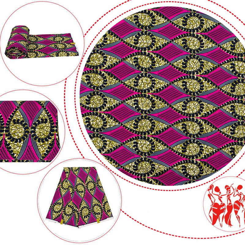 New Arrival Nigerian DIY Dress Material African 100% Polyester Wax dyed java print fabrics 6yards