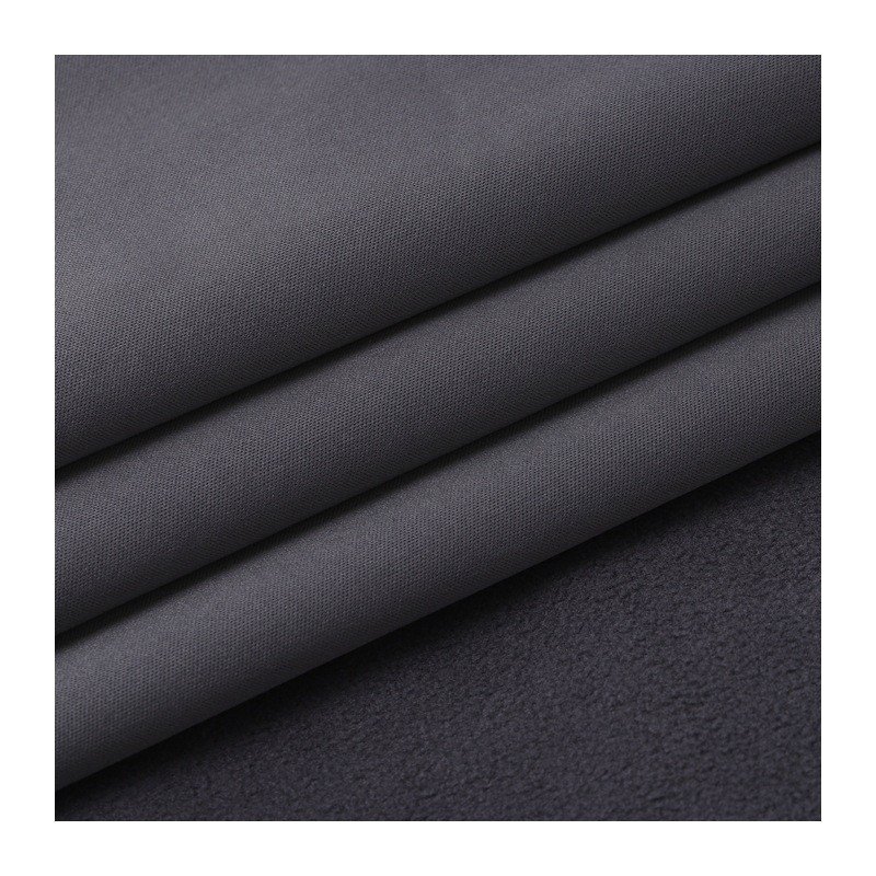 100% polyester interlock softshell fabric breathable water repellent fabric Polyester 3 layer laminated fleece soft shell fabric