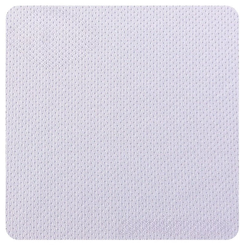 White sublimation printing sports training shirt stock cloth 100 recycled polyester eyelet knit micro mesh fabric for t shirts