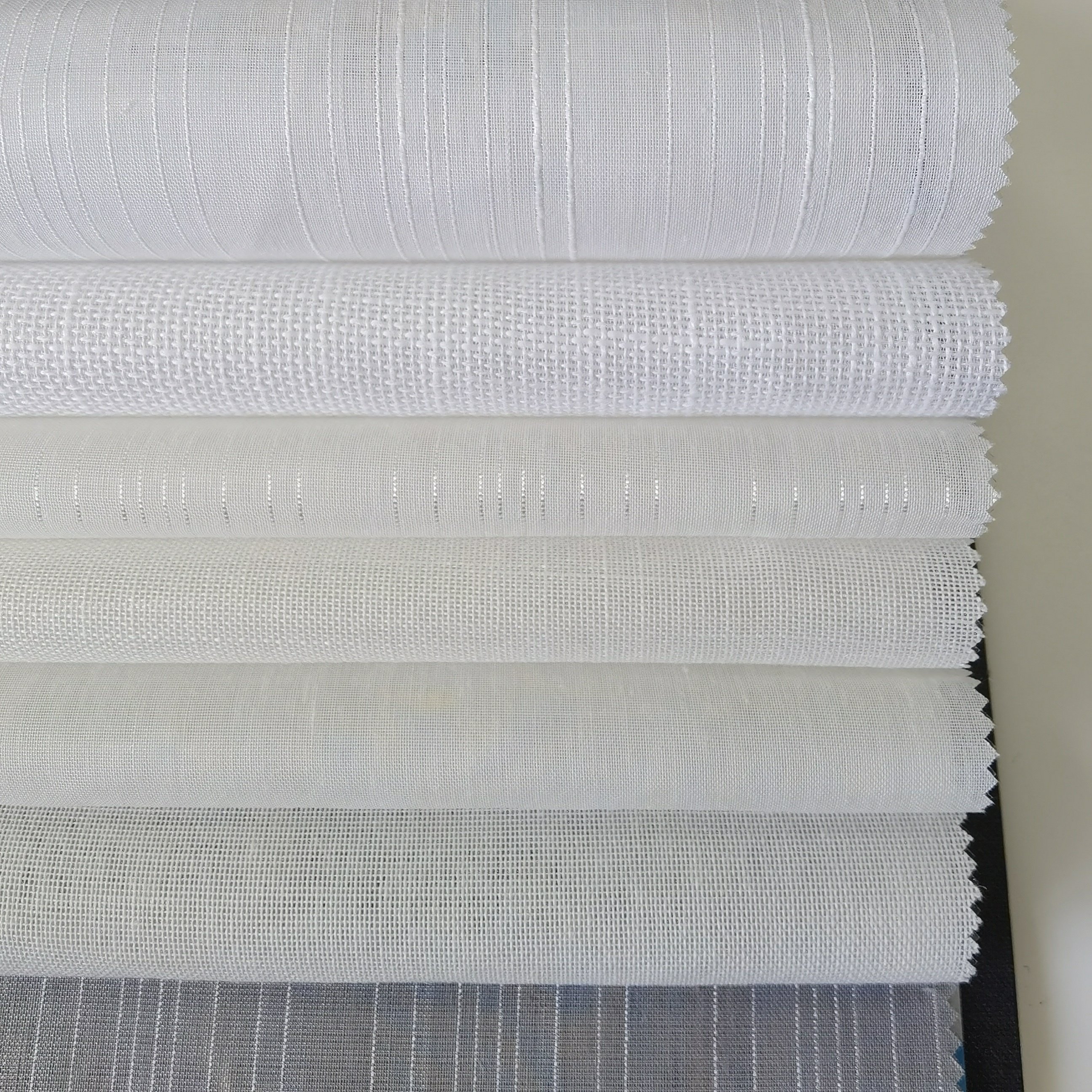 FR voile linen polyester flame retardant sheer fabric