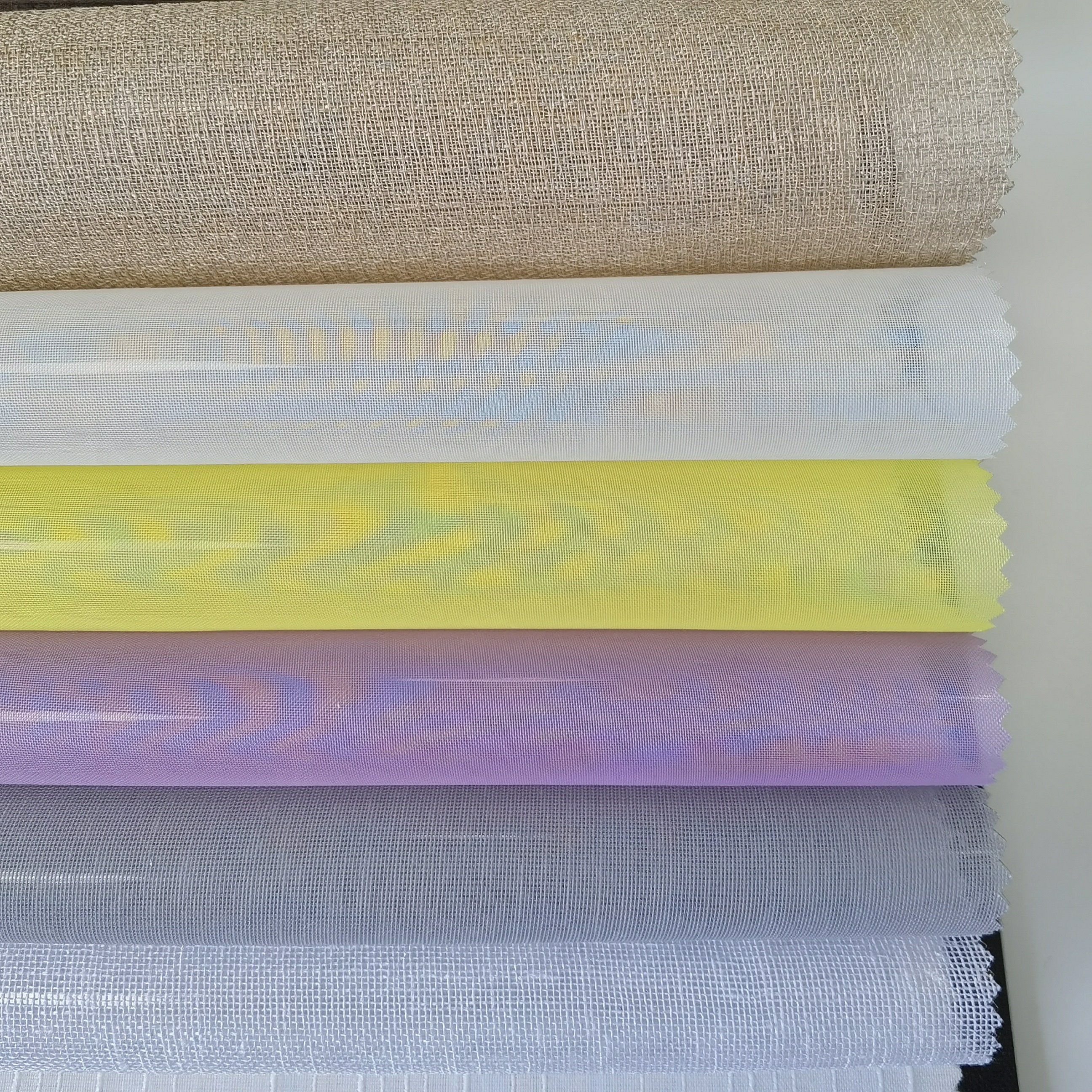 FR voile linen polyester flame retardant sheer fabric
