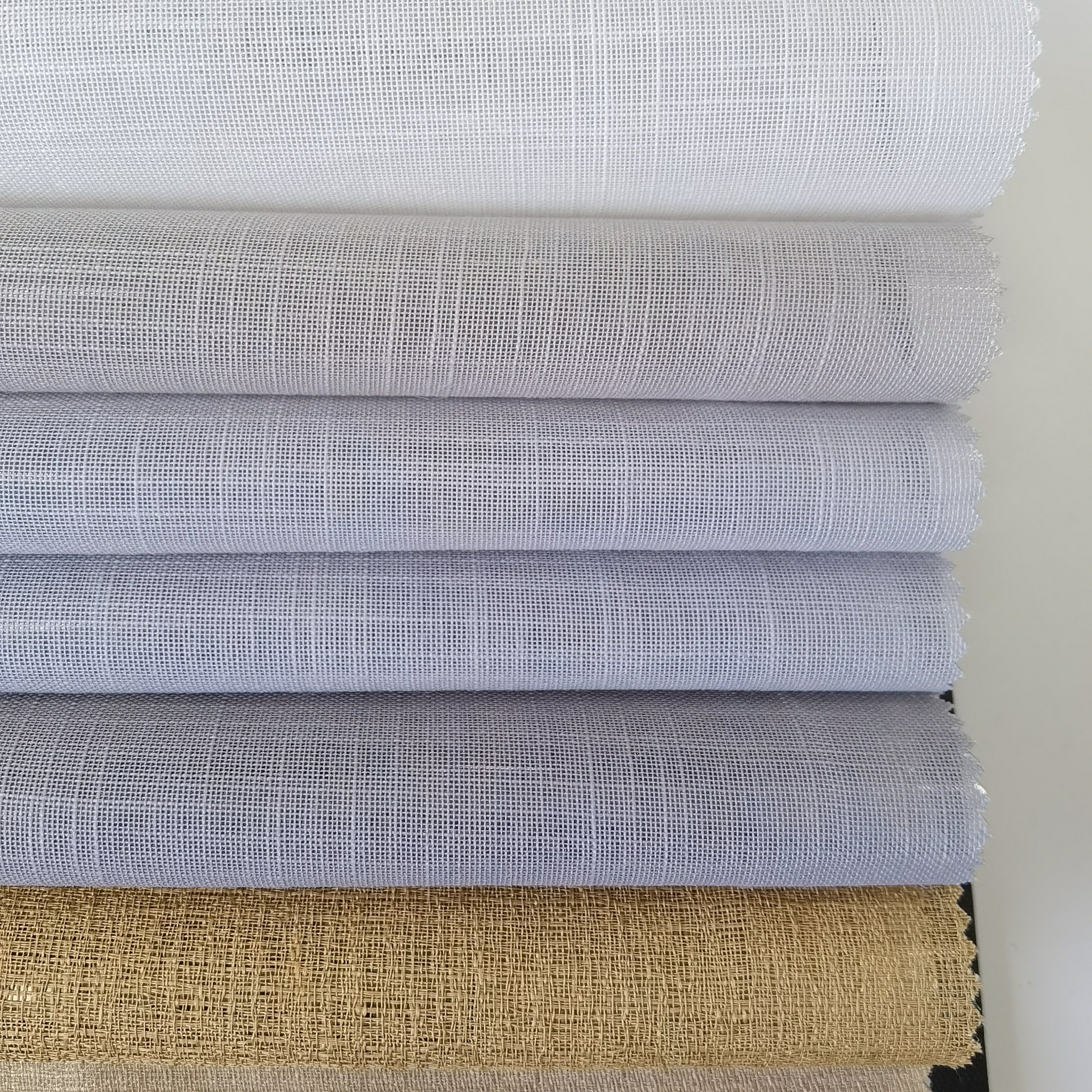 FR voile linen polyester flame retardant sheer fabric