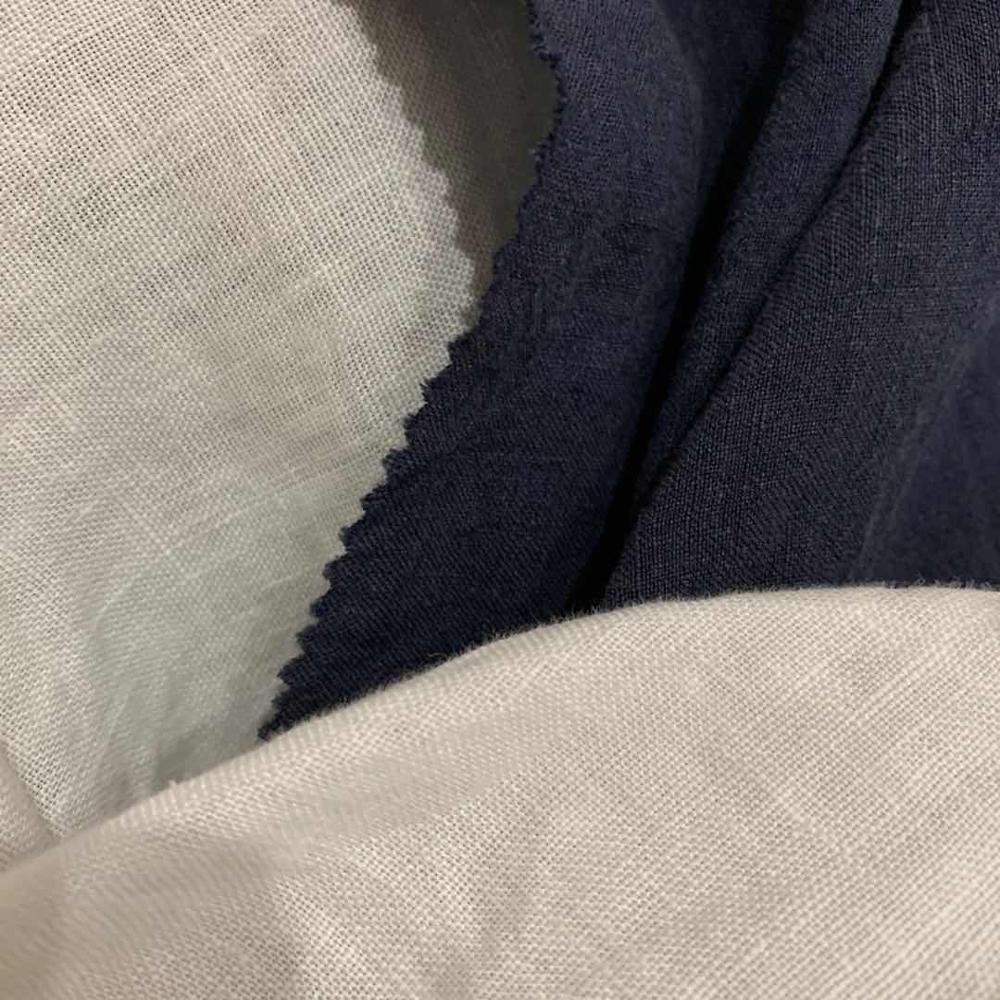 100 Sale Stone washed Woven Sand wash Shirt Long Sleeve Fine Pure Linen Dress Fabric