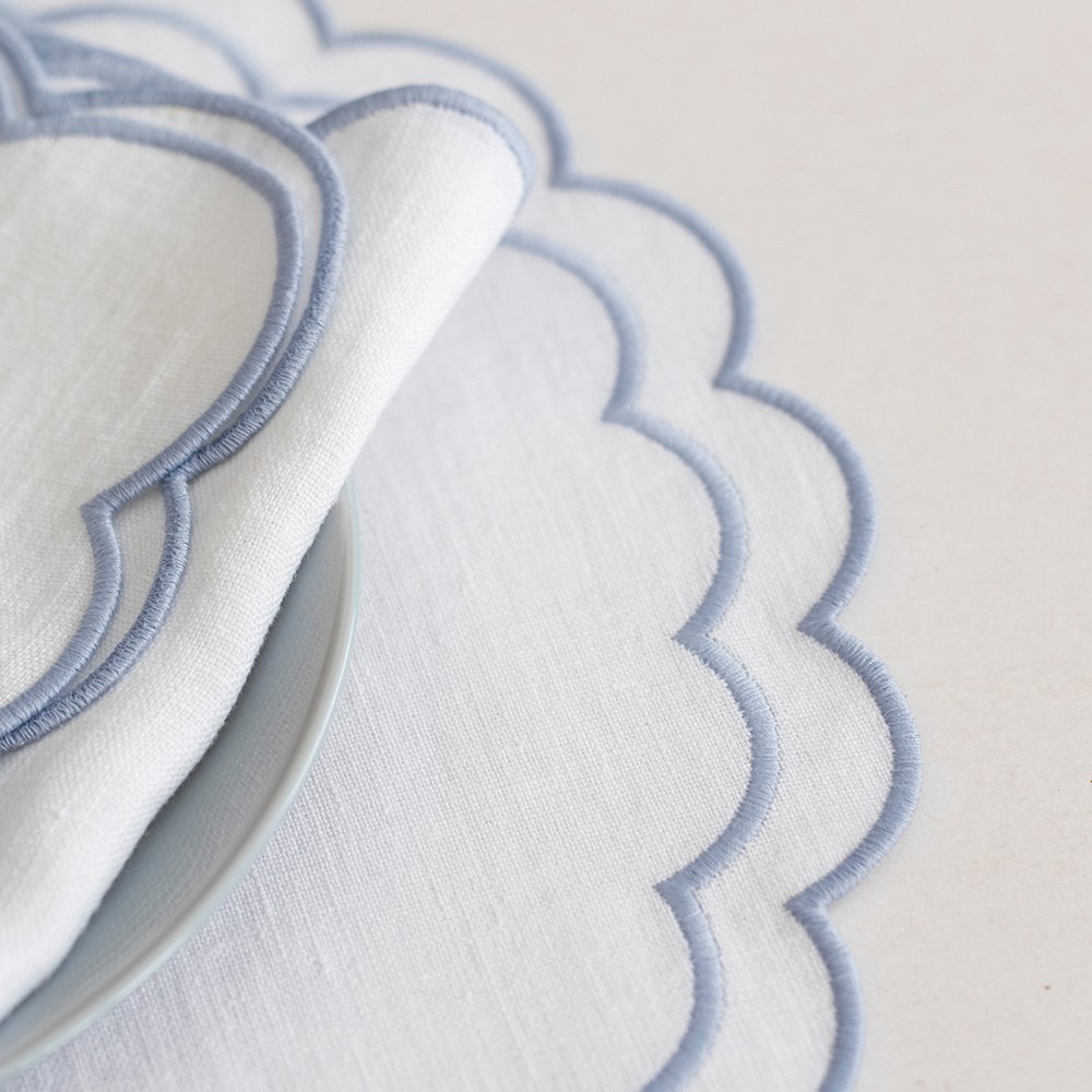 300 Colors Personalized Modern embroidered Lines washed flax pure fabric custom 100% cloth linen Napkins placemat