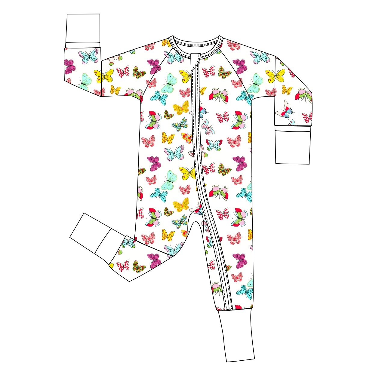 Custom Print Bamboo Fabric Newborn Baby Infant Zipper Clothes Onesie Rompers Bamboo Viscose Toddler Pajamas bamboo