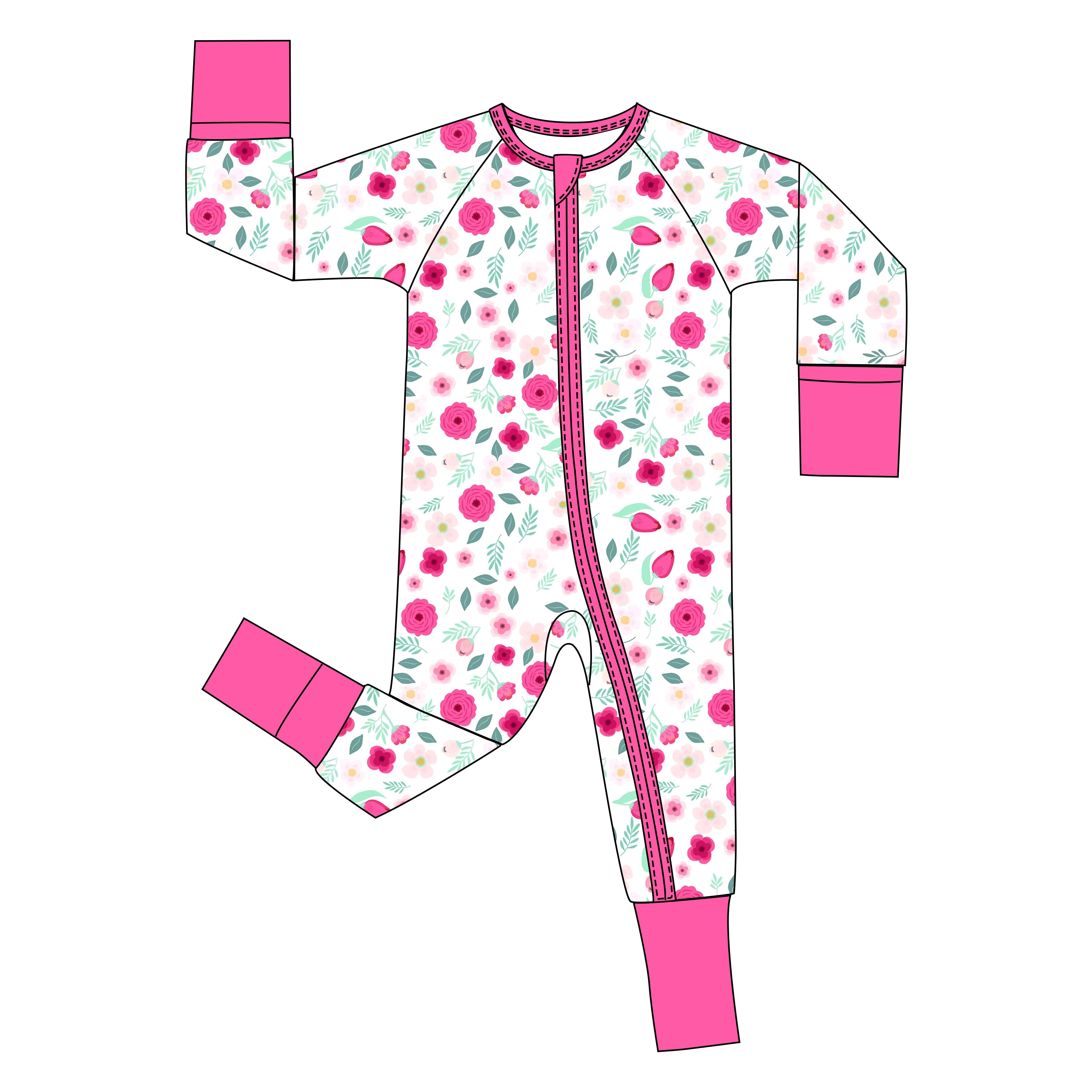 Custom Print Bamboo Fabric Newborn Baby Infant Zipper Clothes Onesie Rompers Bamboo Viscose Toddler Pajamas bamboo