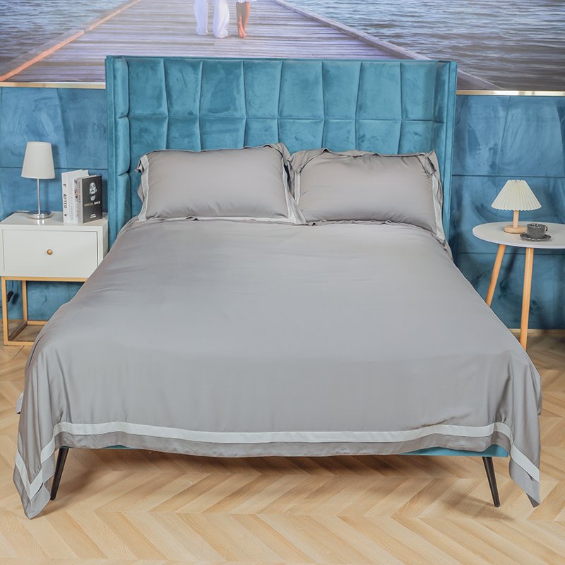 OEKO certification top quality modern style summer cooling 4 piece bamboo sheet set with duvet cover for bedroom and hotel