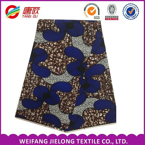 Stock Nigerian Dress Material African 100% Polyester Wax Prints Fabric Real Waxed 6 Yards