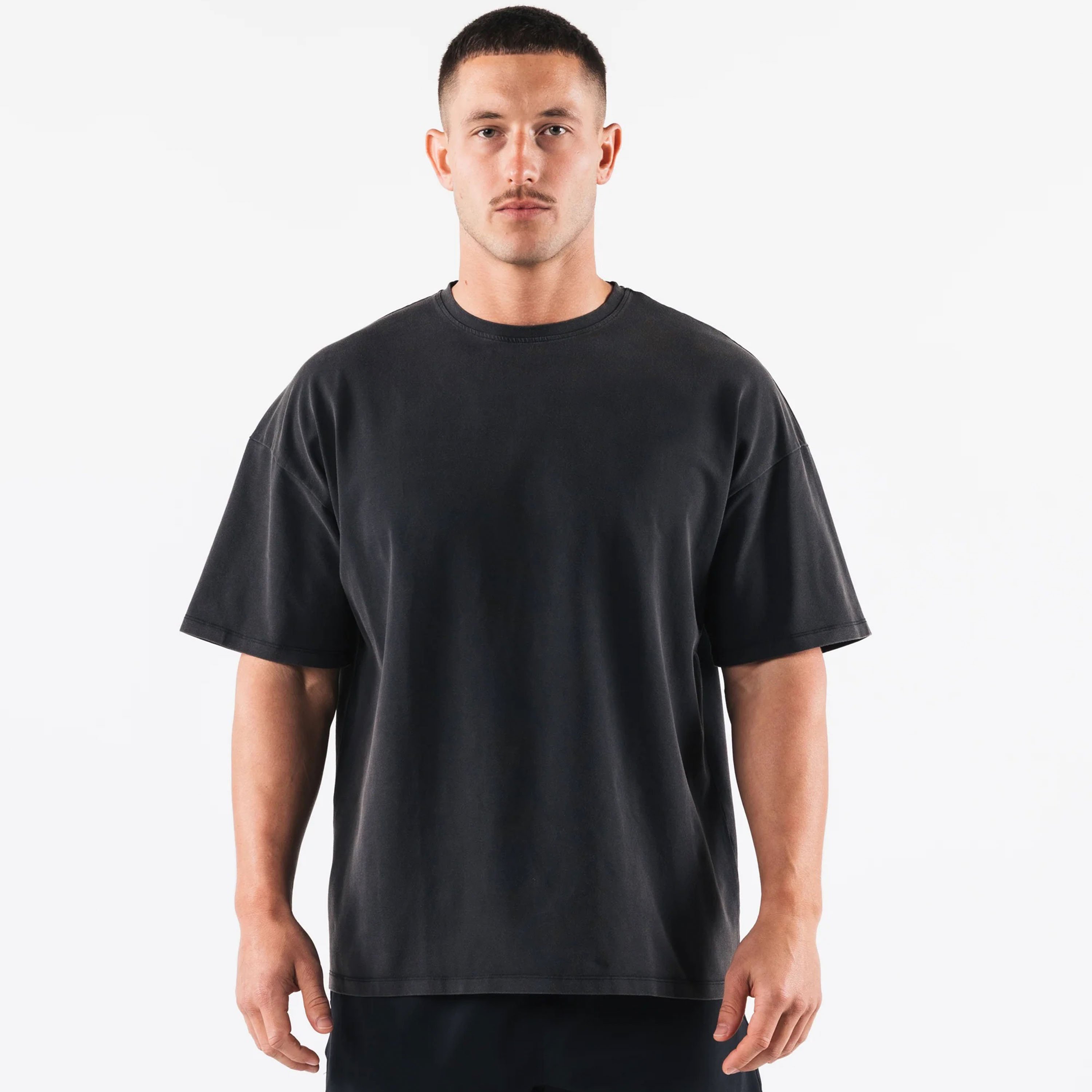 Men's Luxury 100% Cotton Oversize T-Shirt Custom Logo Heavyweight Boxy Fit with Quick Dry & Light Features O-Neck Cotton Rib
