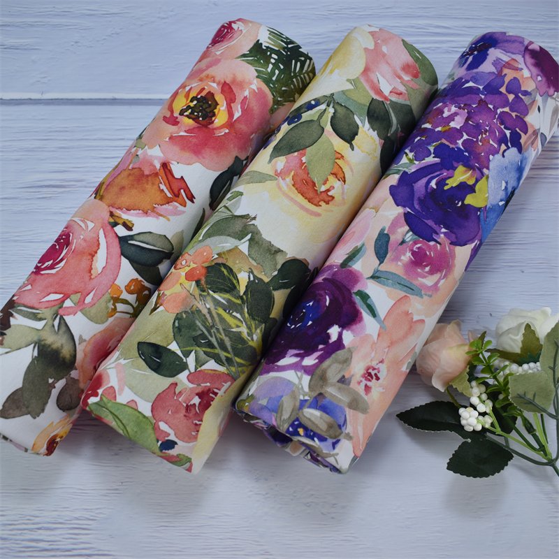 Lanking tex no moq custom digital printing bamboo fiber jersey knitted fabric with spandex for wholesale SLFT135