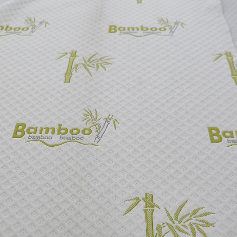 High quality China Comfortable & Antimicrobial Bamboo Fiber Jacquard Knitted Mattress Fabric
