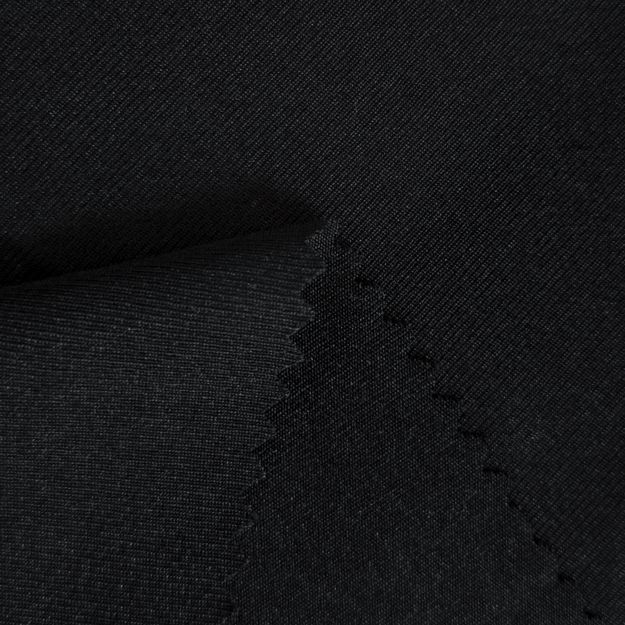 Custom Wholesale High Quality 145gsm 100% Polyester Non-Stretch Yarn Dyed Black Jersey Fabric