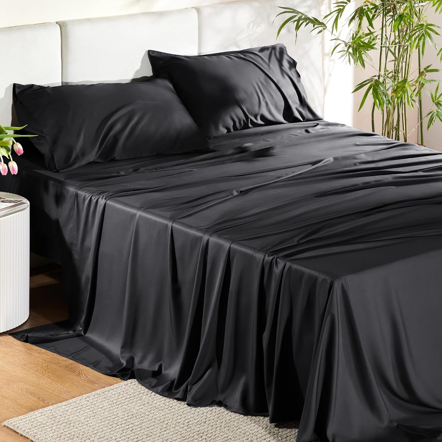 High Quality Bamboo Fabric Bedding Set Bed Sheet Set Bamboo Bed Sheet