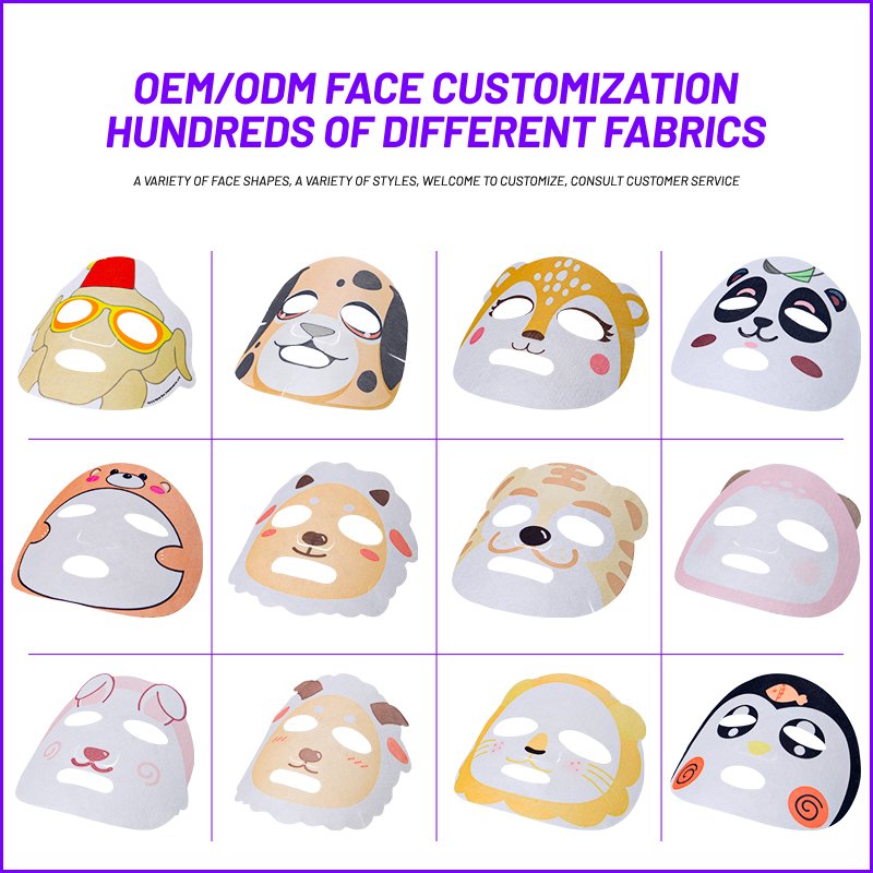 Pretty Tiger Cartoon Printing Facial Mask Sheet for Kids, Children - Made with 100% Cotton