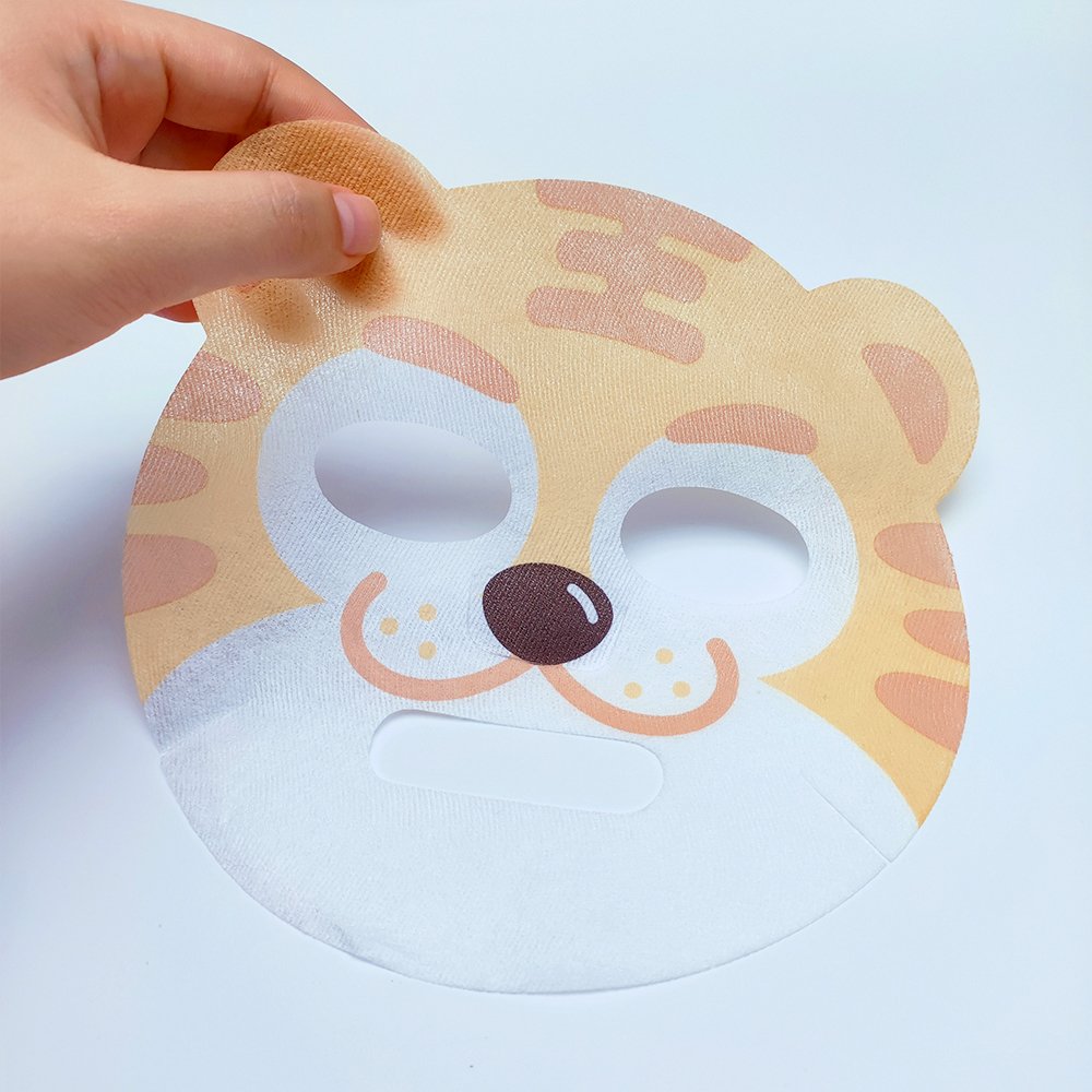 Pretty Tiger Cartoon Printing Facial Mask Sheet for Kids, Children - Made with 100% Cotton