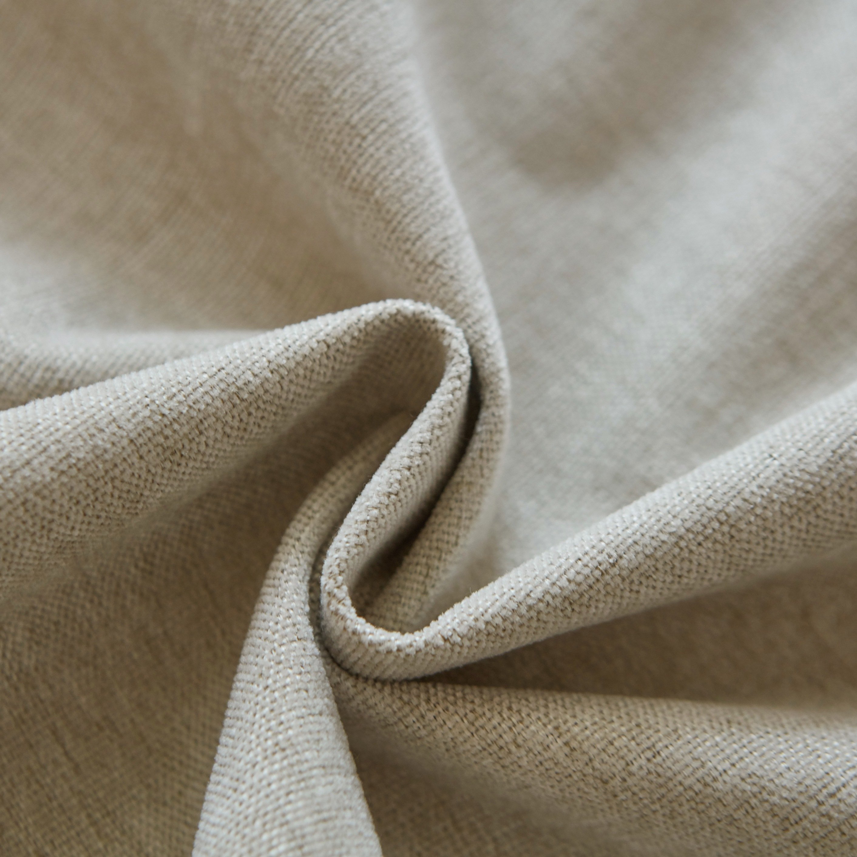OY12 Chenille Double Faced fabric Full blackout curtain fabric with linen fabric back