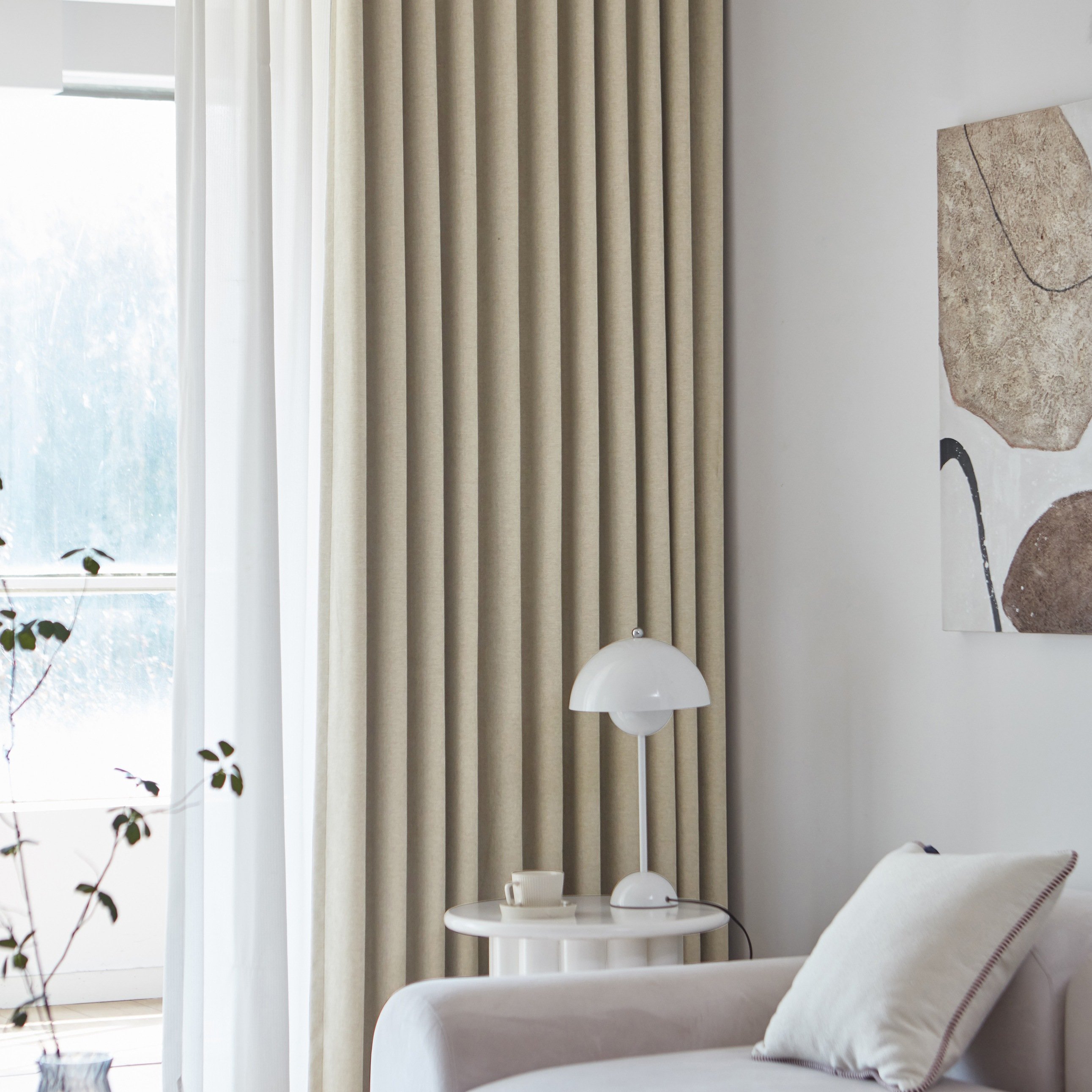 OY12 Chenille Double Faced fabric Full blackout curtain fabric with linen fabric back