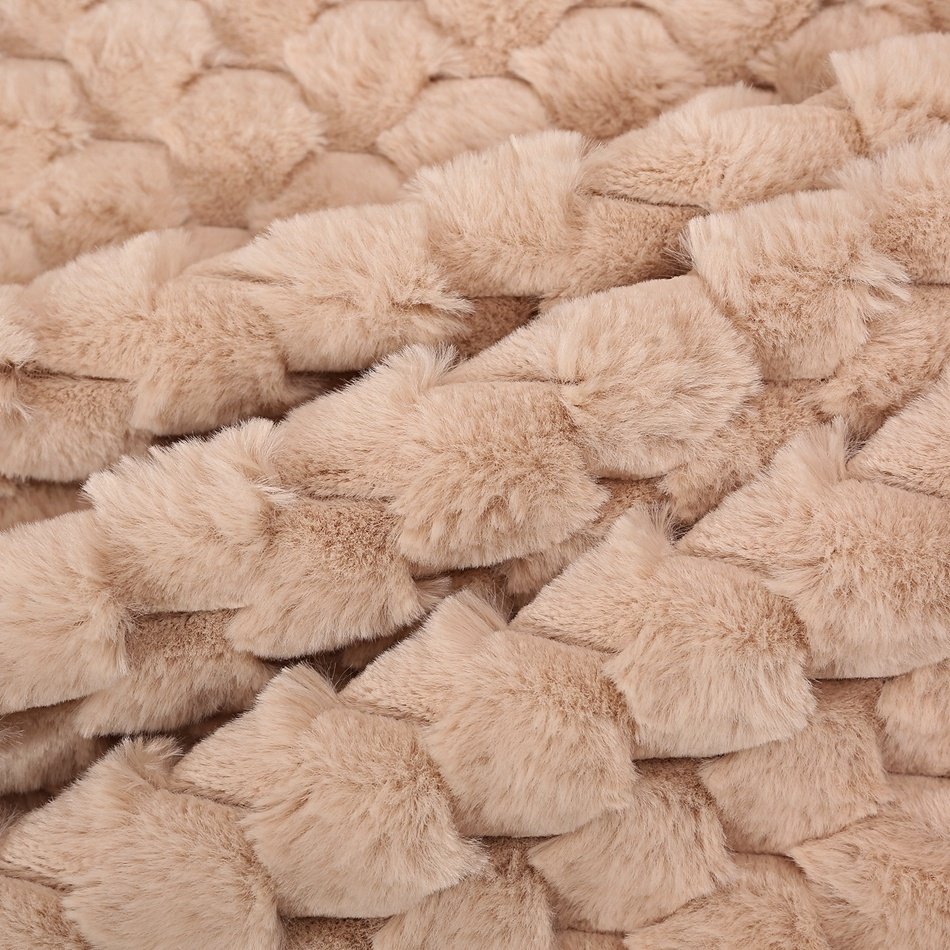 165cm 700g/m Embossed Plush Rabbit Fur Embroider Fabric Soft 100% Polyester Sofa Velvet Fabric