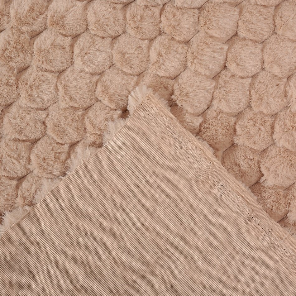 165cm 700g/m Embossed Plush Rabbit Fur Embroider Fabric Soft 100% Polyester Sofa Velvet Fabric
